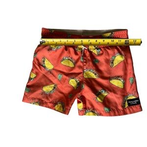 Abercrombie & Fitch Red Taco Print Shorts